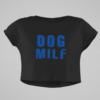 Dog MILF black crop Top