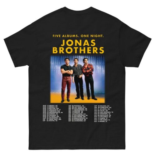 Jonas Brothers Five Albums One Night The Tour 2023 Shirt