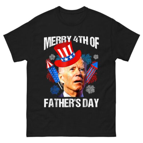 Joe Biden Confused Merry 4th Of Fathers Day Fourth Of July Shirt