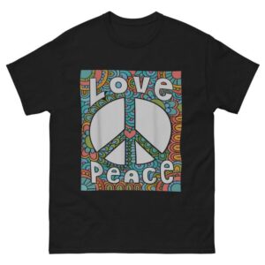 PEACE LOVE 60s 70s Hippie Shirt