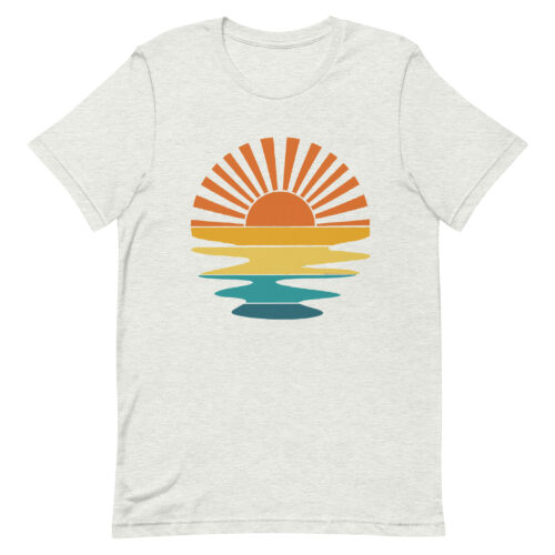 Retro Sunset Rays Wavy Shirt