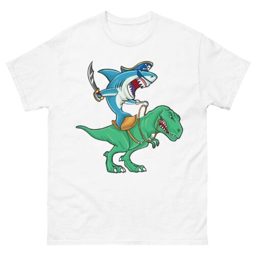 Shark Riding Dinosaur Shirt