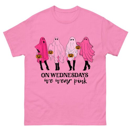 Halloween On Wednesday We Wear Pink Ghost Shirt