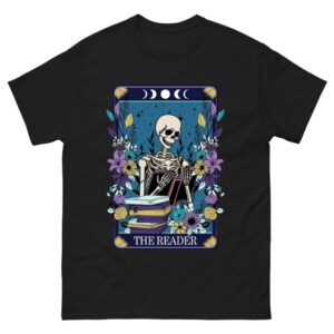 Bookish the reader Halloween skeleton tarot Shirt