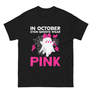 In October Even Ghost Wear Pink Breast Cancer Shirt