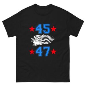 45 47 Trump Sign US Eagle American Flag Shirt