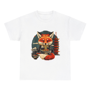 Fox Eating Ramen Pagoda Towe Shirt