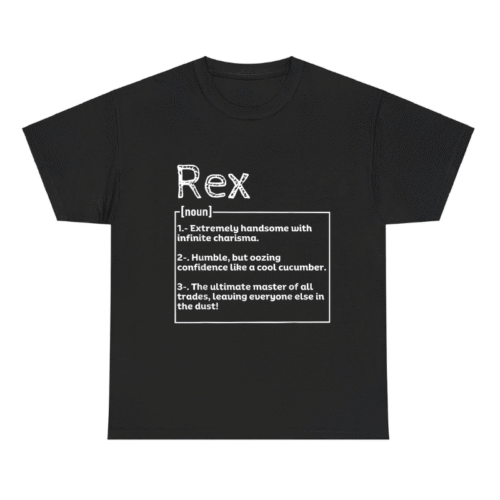 Name Rex Meaning Definition Boy Personalized Shirt