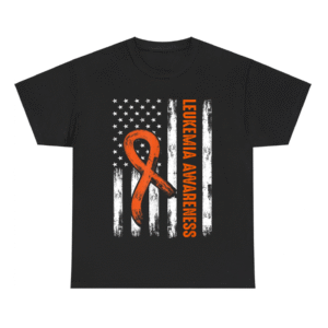 Orange Ribbon Leukemia Awareness American USA Shirt