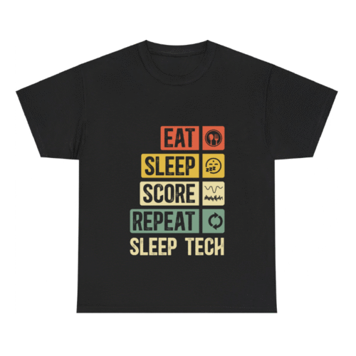 Eat Sleep Score Repeat Sleep Tech Sleep Technologist Shirt