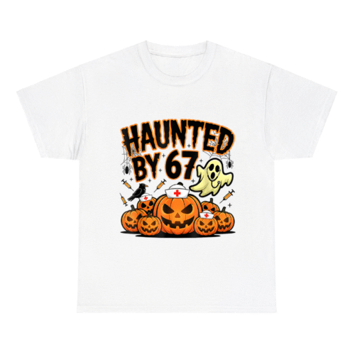 Haunted by 67 Funny Ghost Nurses Halloween Shirt