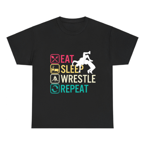 Eat Sleep Wrestle Repeat Wrestling Wrestler Shirt